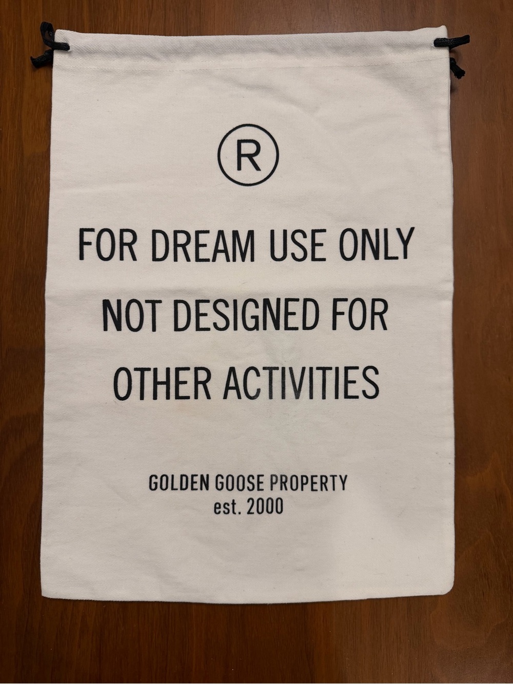 Golden Goose Dust Bag Cream Made in Italy Shoe Storage Bag